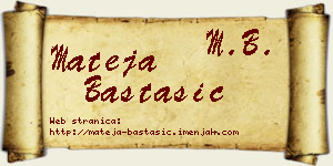Mateja Bastašić vizit kartica